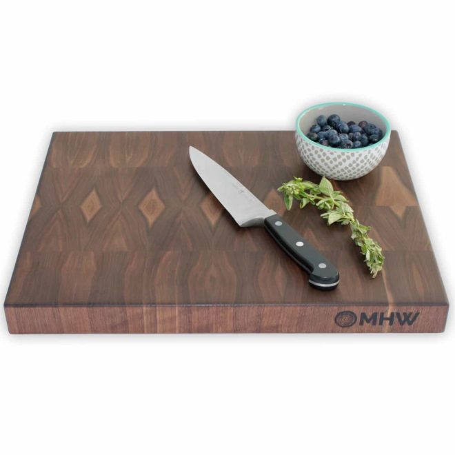 Five star Walnut end grain cutting board Handmade large butcher block  charcuterie board Wood serving board Wooden serving tray